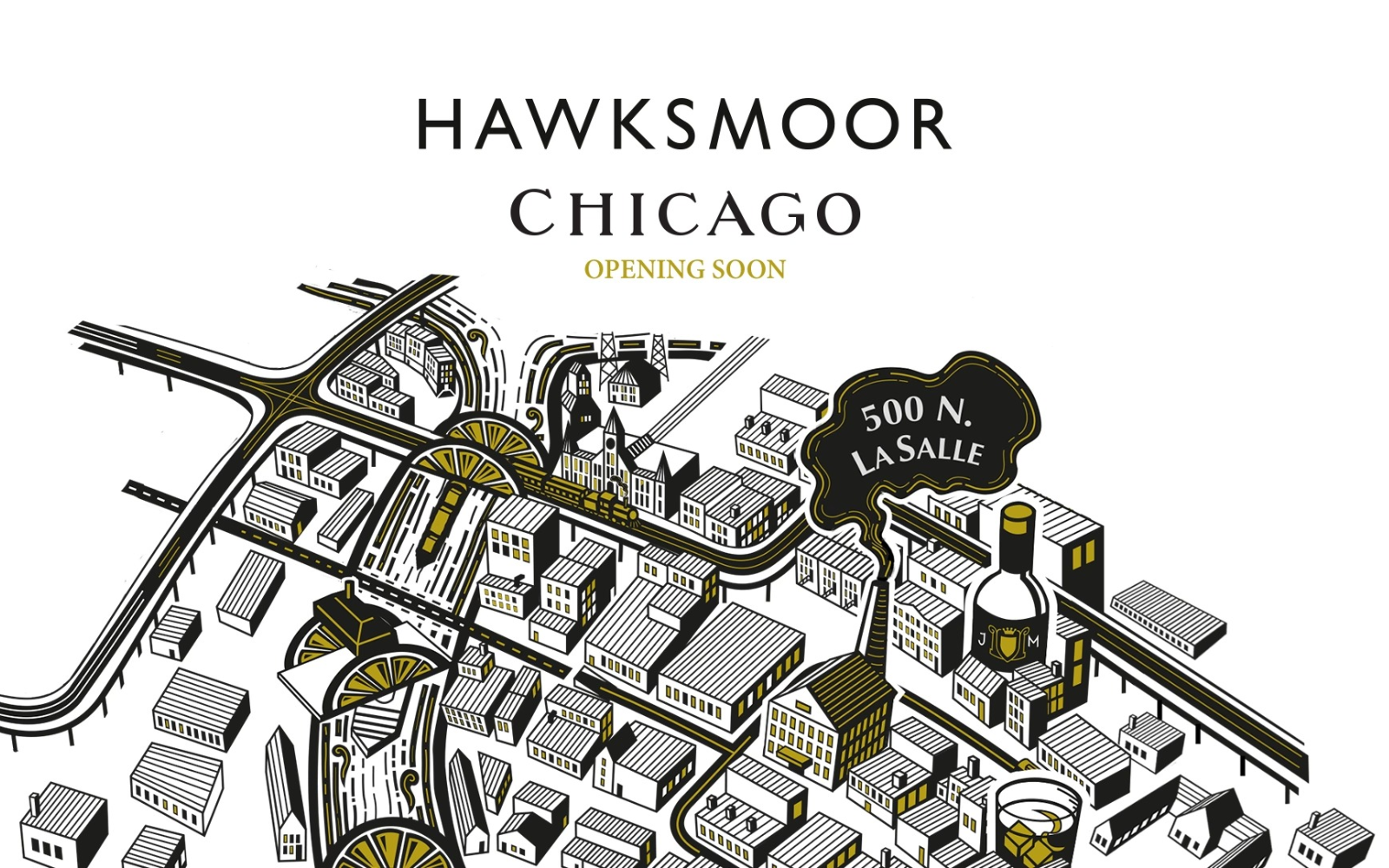 Hawksmoor Chicago menu cover design