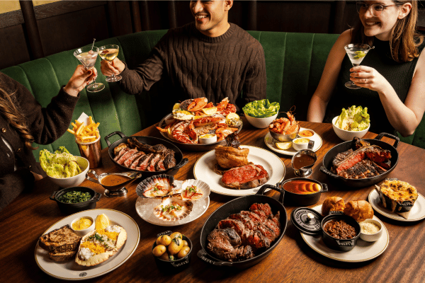 St Pancras 15 Table spread at Hawksmoor St Pancras