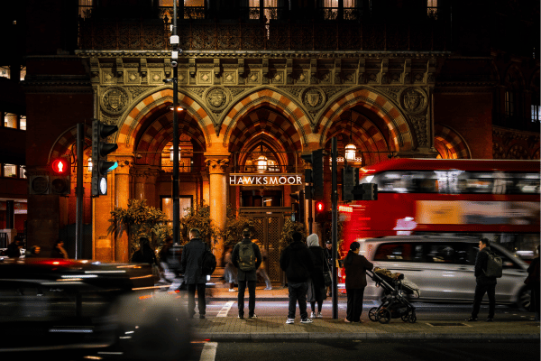 Martini Bar 14 Exterior shot of St Pancras